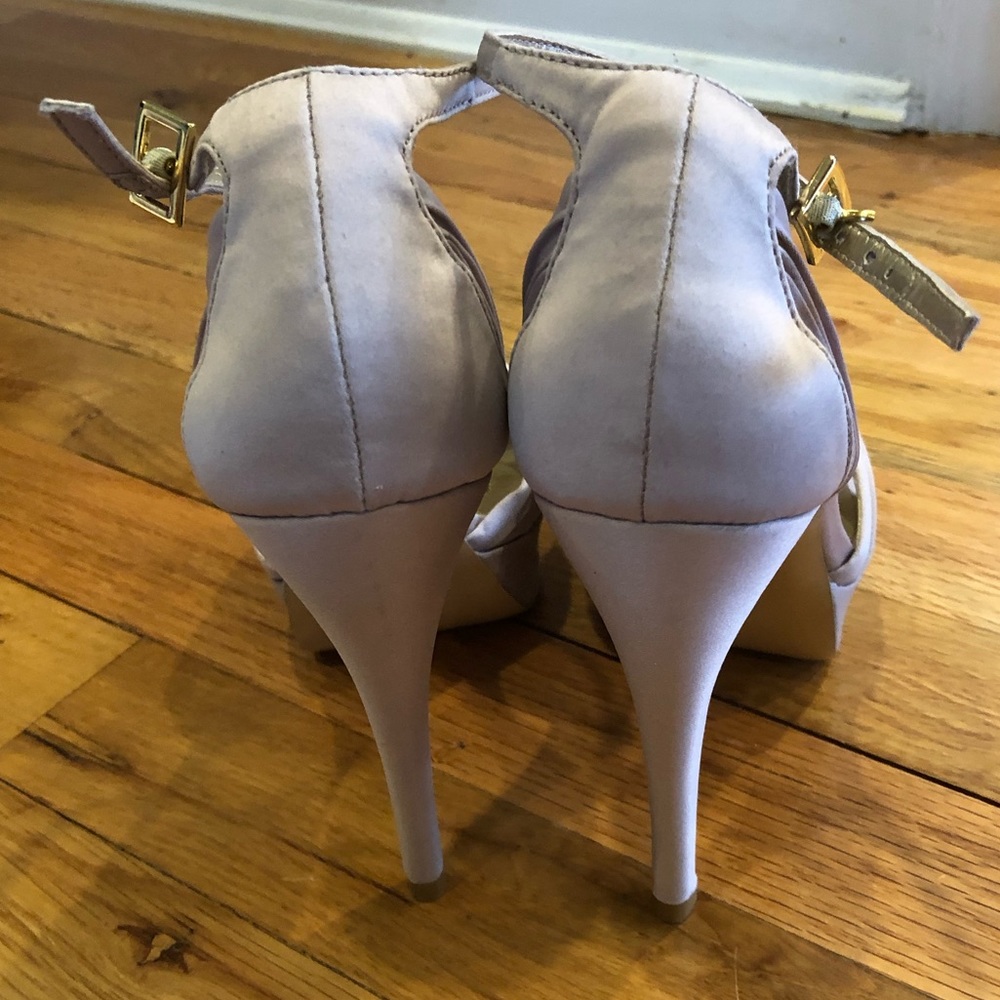 RSVP special occasion platform blush silver sandal EUC - Picture 3 of 7